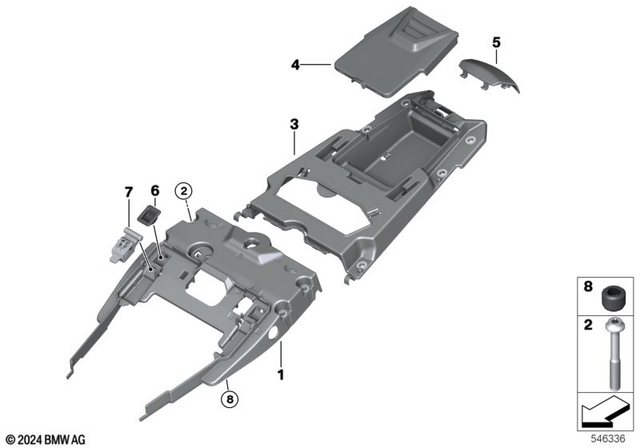 46627105690 - Frame and Mounting Parts: Rear Carrier Element, Front -  for BMW-Motorrad Image