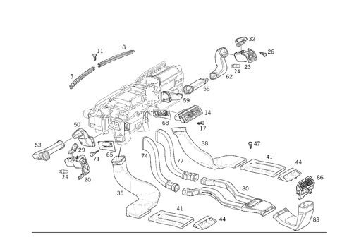 Air Ducting for 1999 Mercedes-Benz E430 #0