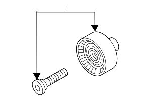 6M260938J - Cooling System: Accessory Drive Belt Idler Pulley for Audi Image