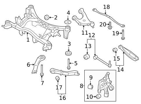 Rear Suspension for 2017 Subaru Crosstrek #0