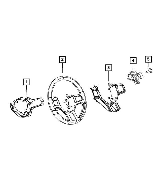 1YH75LU7AC - Steering: Steering Wheel Back Cover for Mopar Image