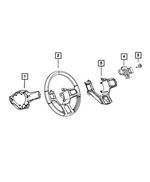 1YH75DX9AC - Steering: Steering Wheel Back Cover for Ram: 1500, 1500 Classic, 2500, 3500 Image