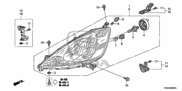 Headlight for 2013 Honda Fit #0