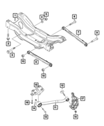 6511781AA - Rear Suspension: Hex Lock Nut for Mopar Image