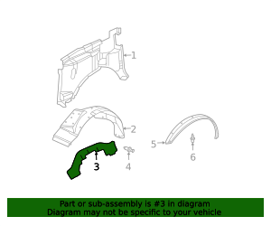 Front Driver Side Wheelhouse Splash Shield 23507604 GM | GMPartsDirect.com