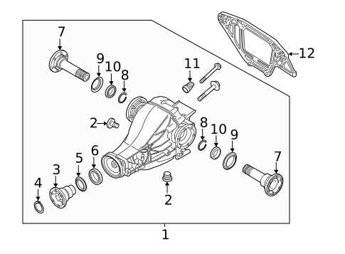 Axle & Differential for 2013 Audi A8 Quattro #1
