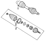 26075423 - Suspension: Axle Shaft Assembly for Cadillac: Allante, DeVille, Eldorado, Seville Image