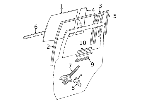 Glass - Rear Door for 2006 Toyota Land Cruiser #0