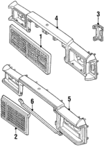 E4AZ8200A - Body: Grille for Ford: Country Squire, LTD, LTD Crown Victoria Image
