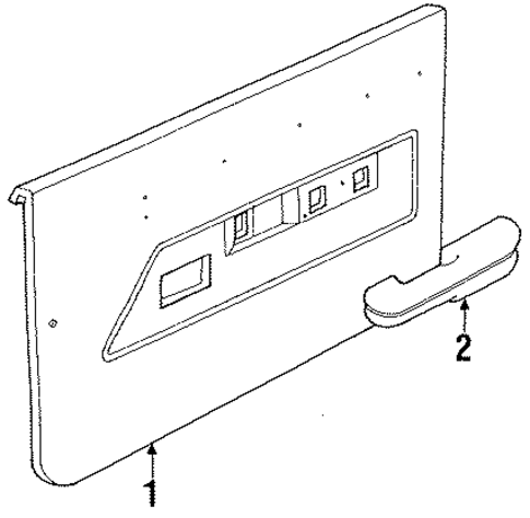 Interior Trim - Front Door for 1990 Ford Escort #0