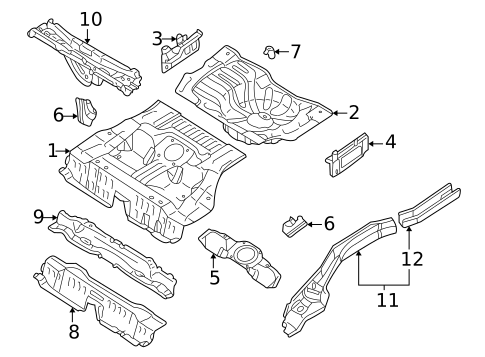 Rear Floor & Rails for 2005 Nissan Maxima #0