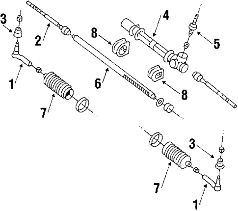 Steering Gear & Linkage for 1987 Pontiac T1000 #0
