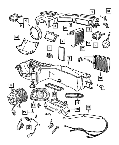 Air Conditioner and Heater Units for 2003 Jeep Wrangler #1
