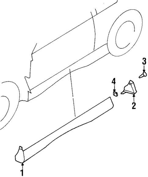Exterior Trim - Pillars for 1997 Nissan 240SX #0