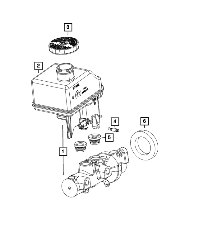 « 68398159AA – Brakes : Maître-cylindre De Frein RÉservoir pour Mopar Image »
