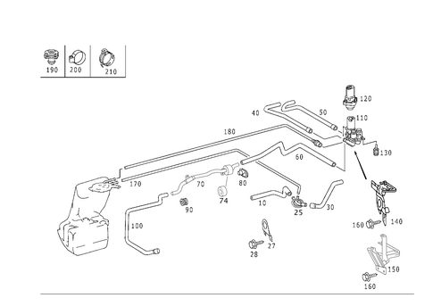 Heating Water Lines for 2003 Mercedes-Benz S55 AMG #0