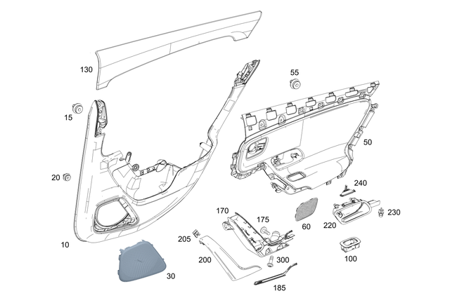 1187309800 - Rear Doors: Basic Carrier for Mercedes-Benz: CLA250, CLA35 AMG, CLA45 AMG, CLA45 AMG S Image image