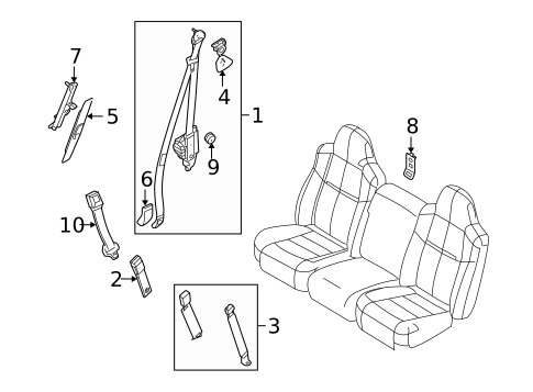 Seat Belt for 2010 Ford F-350 Super Duty #0