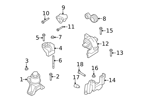 Engine & Trans Mounting for 2008 Mercury Milan #0