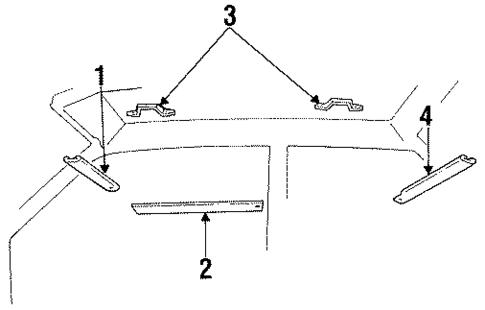 Interior Trim - Roof for 1991 Mercury Topaz #1