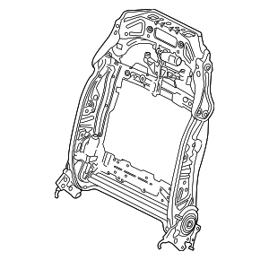 52107410472 - Body: Seat Back Frame for BMW: 530e, 530e xDrive, 530i, 530i xDrive, 540d xDrive, 540i, 540i xDrive, 640i xDrive Gran Turismo, 740e xDrive, 740i, 740i xDrive, 745e xDrive, 750i, 750i xDrive, M5, M550i xDrive, M760i xDrive, X5, X6, X7, XM Image