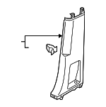 3CN867292AZA2 - Body: Lower Center Pillar Trim for Volkswagen: Atlas Image image