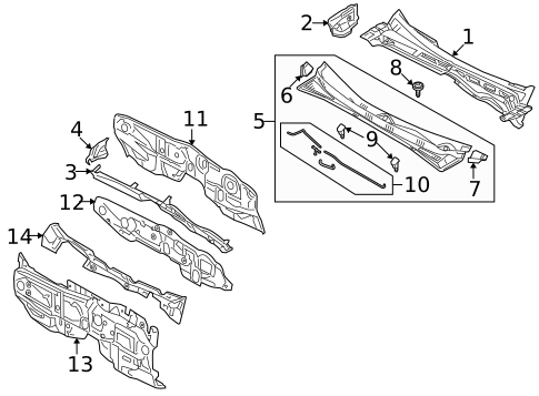 Cowl for 2009 Kia Borrego #0