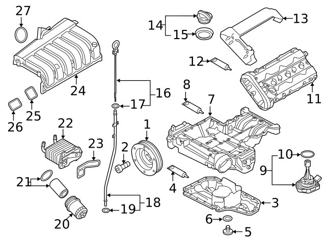 7P115611D - : Engine Oil Dipstick for Audi Image