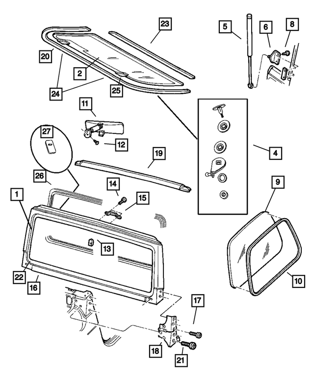 4883497AA - Body Sheet Metal Except Doors: Ballstud Bracket, Left for Mopar Image