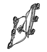 51334876387 - Body: Window Regulator for BMW: 228i Gran Coupe, 228i xDrive Gran Coupe, M235i xDrive Gran Coupe Image