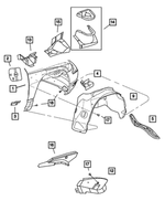 5093792AA - Body Sheet Metal Except Doors: Front Fender Package, Right for Mopar Image