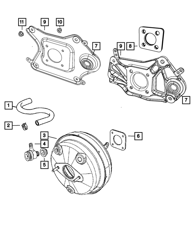 52109928AE - Brakes: Brake Booster Vacuum Hose for Mopar Image