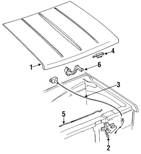 Hood & Components for 1993 Mazda Navajo #0