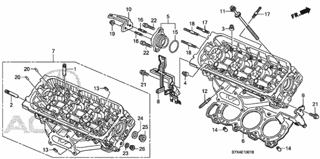 Rear Cylinder Head (1) for 2007 Acura MDX #0