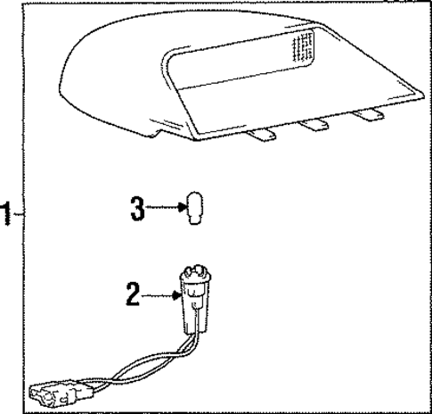 High Mounted Stop Lamp for 1998 Hyundai Sonata #0