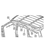 55116437AH - Interior Trim: Side Curtain Air Bag, Left for Mopar Image