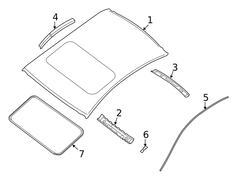 Roof & Components for 2012 Nissan Altima #1