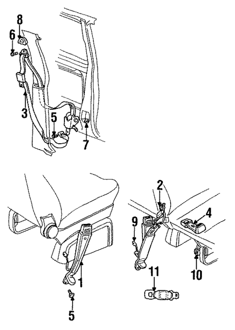 Front Seat Belts for 1988 Dodge Caravan #0