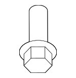 6509123AA - Belts &amp; Cooling: Radiator Support Splash Shield Screw for Mopar Image