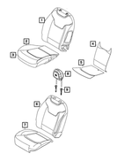 68610809AA - Interior Trim: Seat Back Foam, Right for Mopar Image