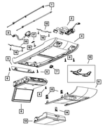 1WA56DX9AA - Interior Trim: Media System Monitor for Chrysler: Town &amp; Country | Dodge: Grand Caravan | Ram: C/V Image