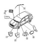 4664345AG - : Passenger Air Bag for Dodge: Caliber | Jeep: Compass, Patriot Image