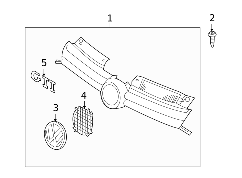 Grille & Components for 2012 Volkswagen GTI #0