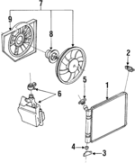 F5CZ8A193AA - Cooling System: Radiator Mount Bracket for Ford: Escort | Mercury: Tracer Image