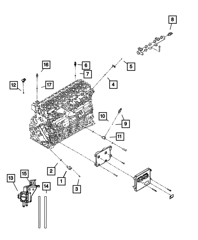 68058442AA - : Differential Pressure Hose for Mopar Image