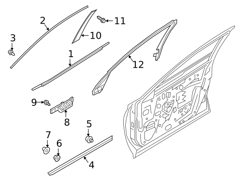 Exterior Trim - Front Door for 2022 INFINITI QX50 #0