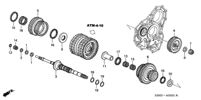 Mainshaft for 2001 Acura CL #0