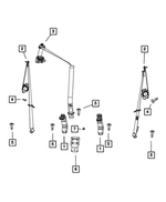 1DE64DK2AB - Restraints: Rear Center Shoulder Seat Belt for Mopar Image