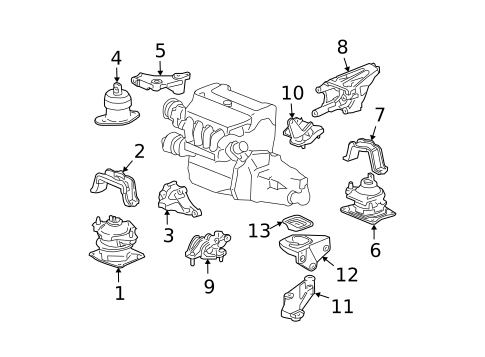 Engine & Trans Mounting for 2005 Acura TSX #1