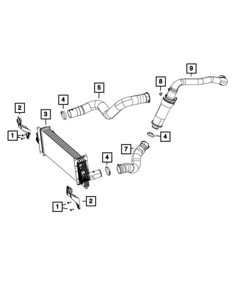 Radiator and Related Parts; Charge Air Cooler for 2019 Ram 1500 Classic #2